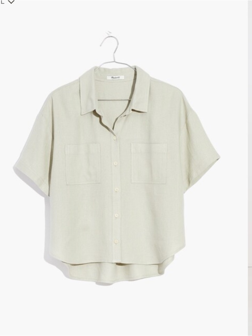 NWT Madewell linen Breezewoven Beachside Shirttail size small - Picture 2 of 8